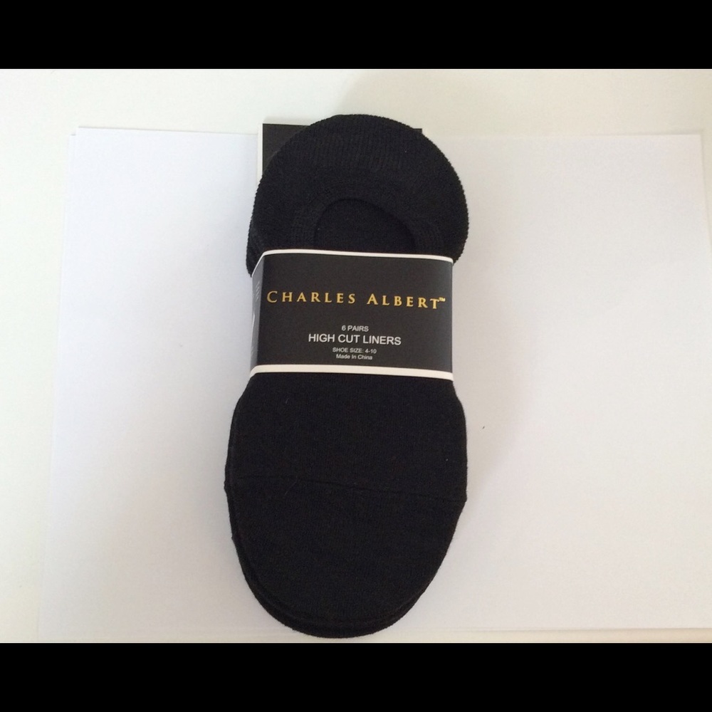 Charles Albert Low Cut Socks Black 6 Pairs 4 - 10